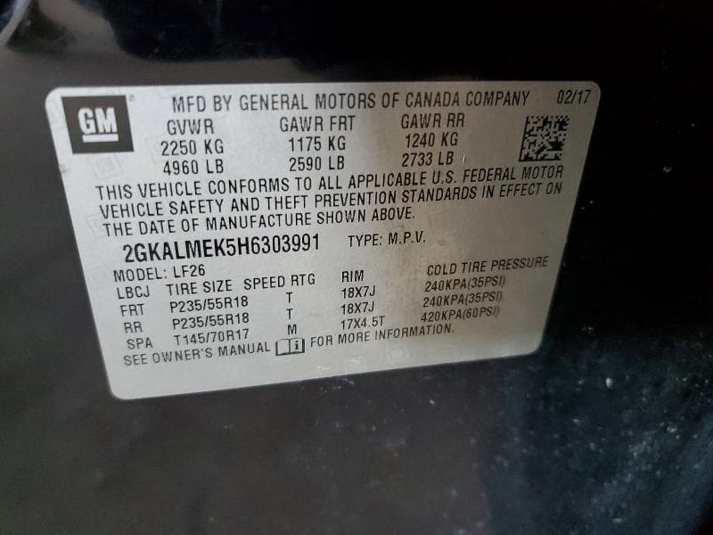 2017 GMC TERRAIN SLE 12