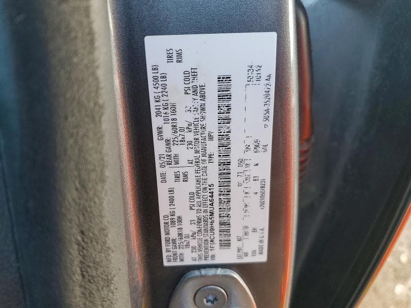 2021 FORD ESCAPE SEL 12