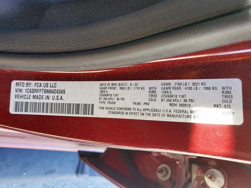 2022 RAM 1500 BIG HORN 12