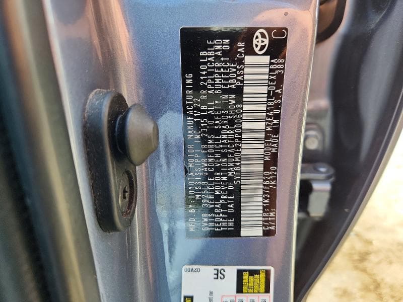 2023 TOYOTA COROLLA 12