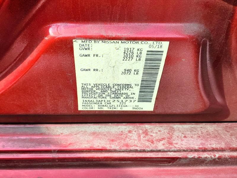 2018 NISSAN ALTIMA 2.5 S 12
