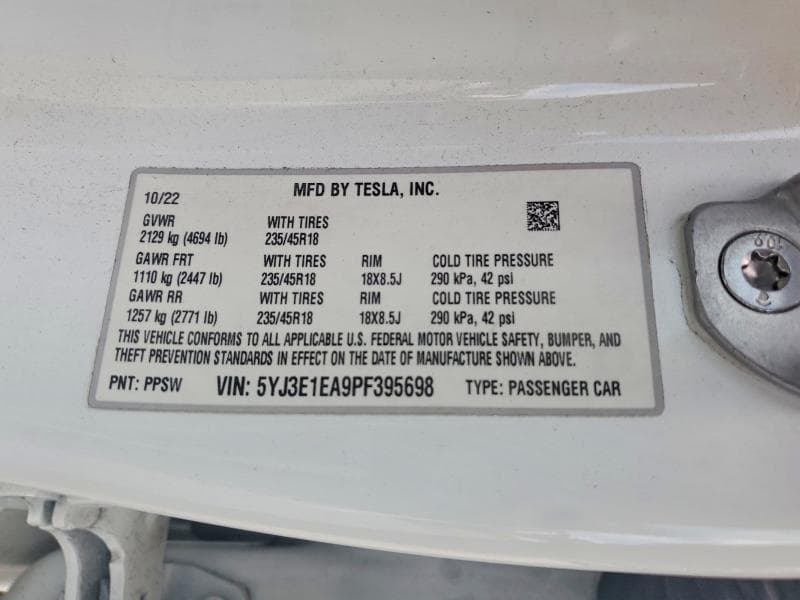 2023 TESLA MODEL 3 12