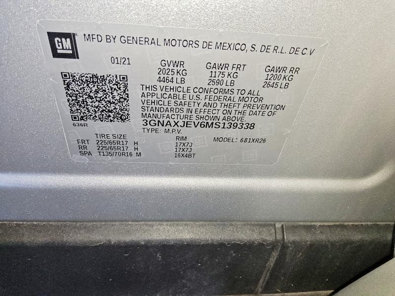 2021 CHEVROLET EQUINOX LT 13