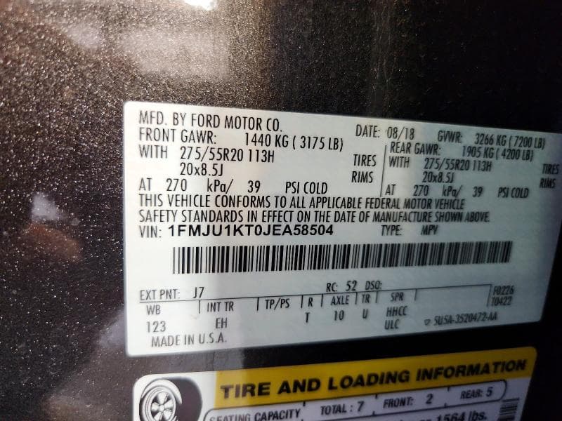 2018 FORD EXPEDITION LIMITED 13