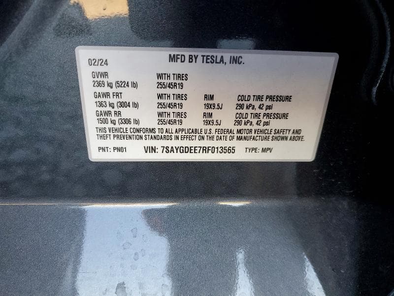2024 TESLA MODEL Y 13