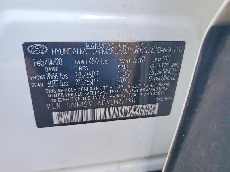 2020 HYUNDAI SANTA FE SEL 13