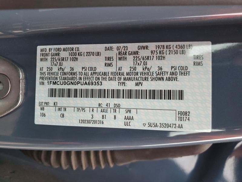 2023 FORD ESCAPE ACTIVE 12