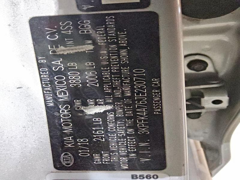 2018 KIA FORTE LX 12