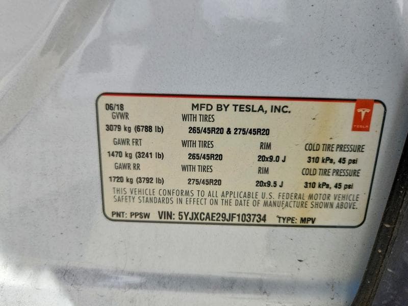 2018 TESLA MODEL X 12