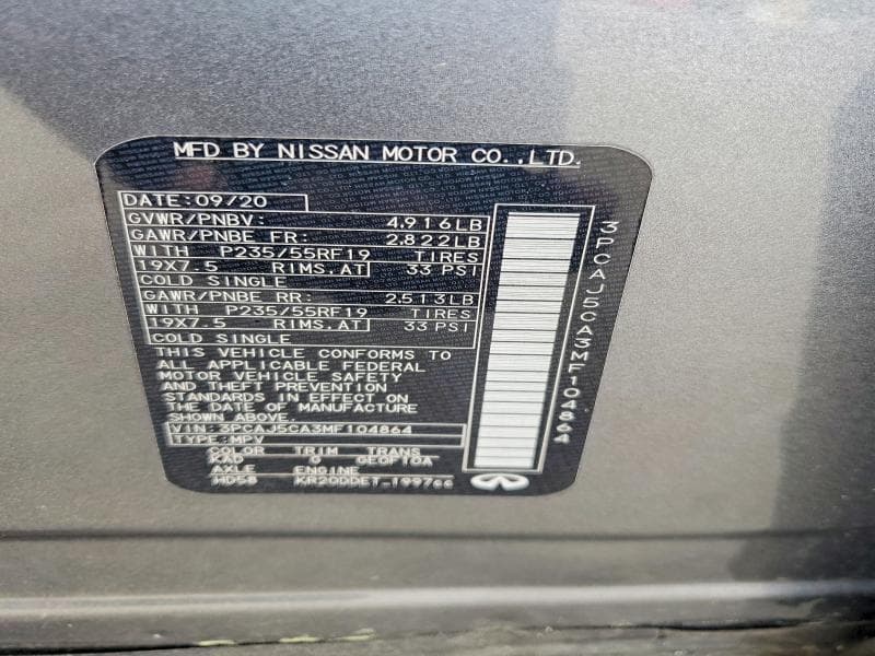 2021 INFINITI QX50 ESSENTIAL 12