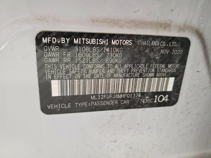 2021 MITSUBISHI MIRAGE G4 ES 23