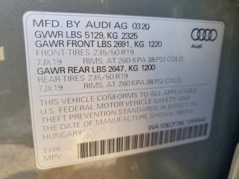 2020 AUDI Q3 PREMIUM S LINE 14