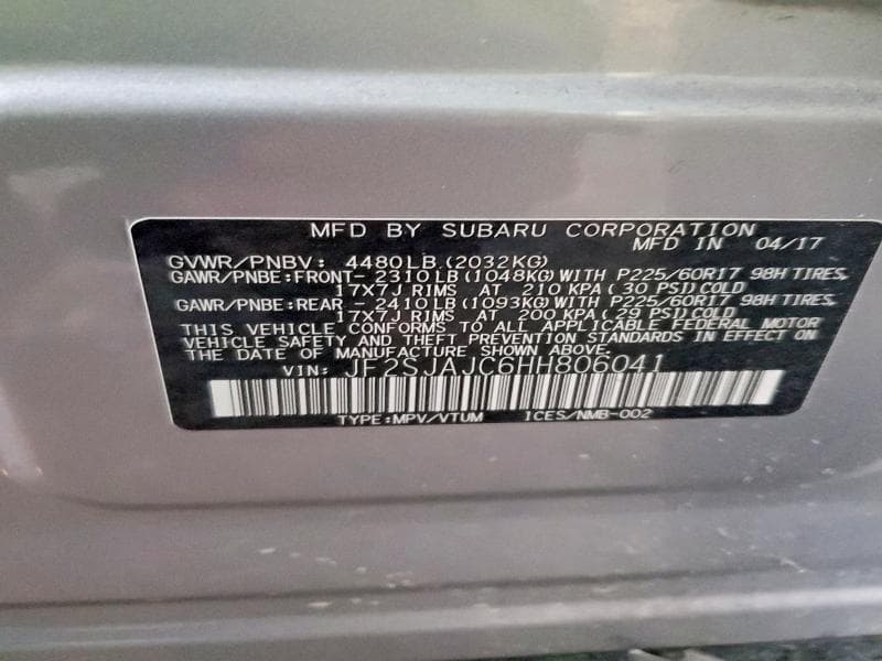 2017 SUBARU FORESTER 2.5I LIMITED 13