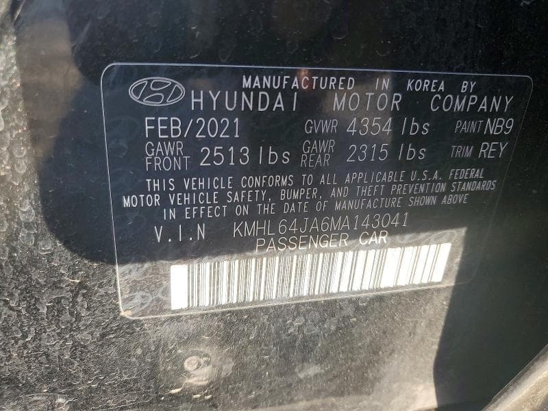 2021 HYUNDAI SONATA SEL 12