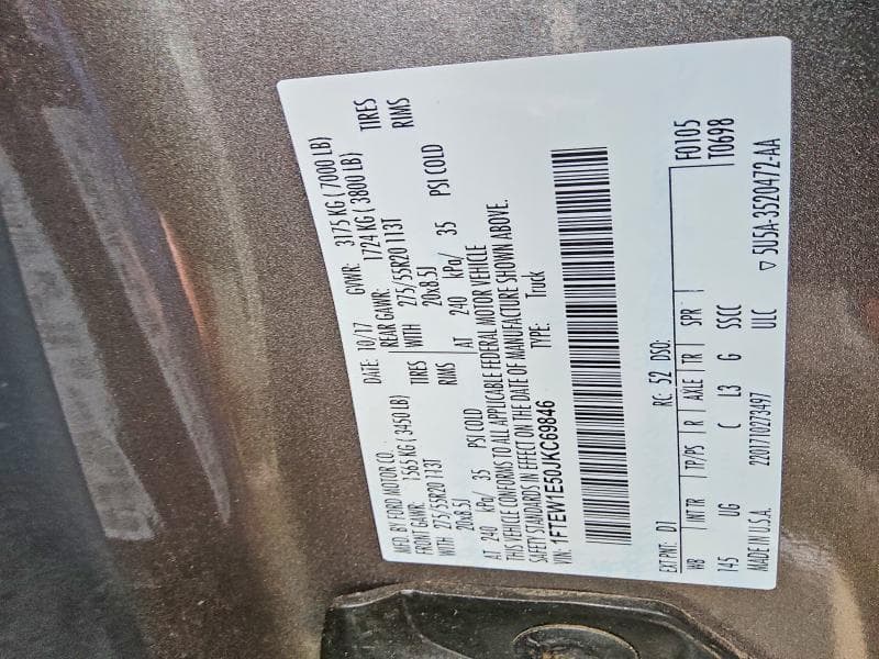 2018 FORD F150 SUPERCREW 12