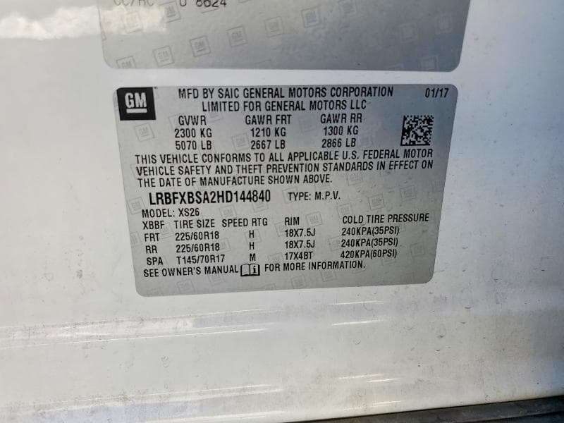 2017 BUICK ENVISION ESSENCE 12