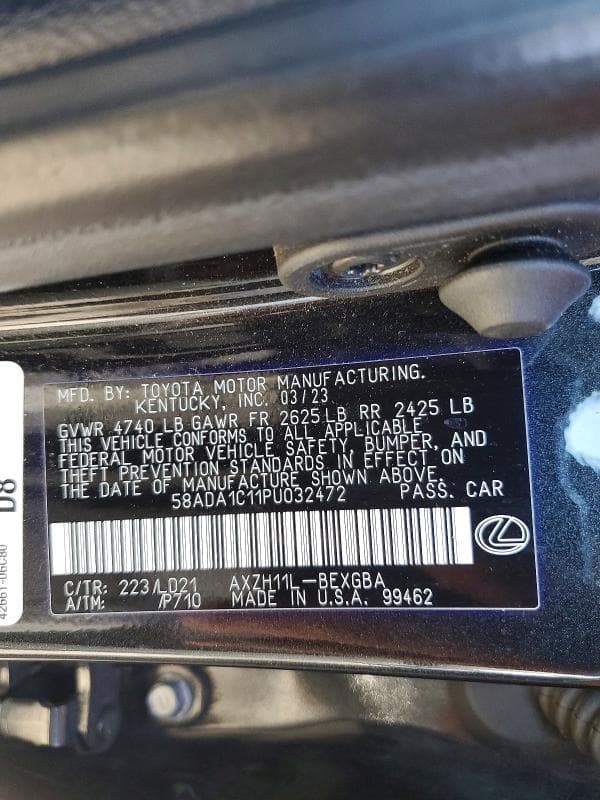 2023 LEXUS ES 300H BASE 13