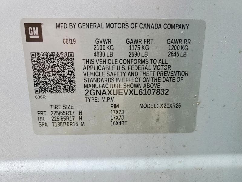 2020 CHEVROLET EQUINOX LT 13