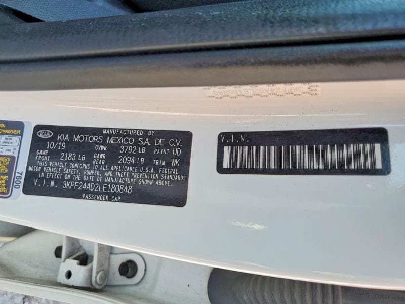 2020 KIA FORTE FE 12