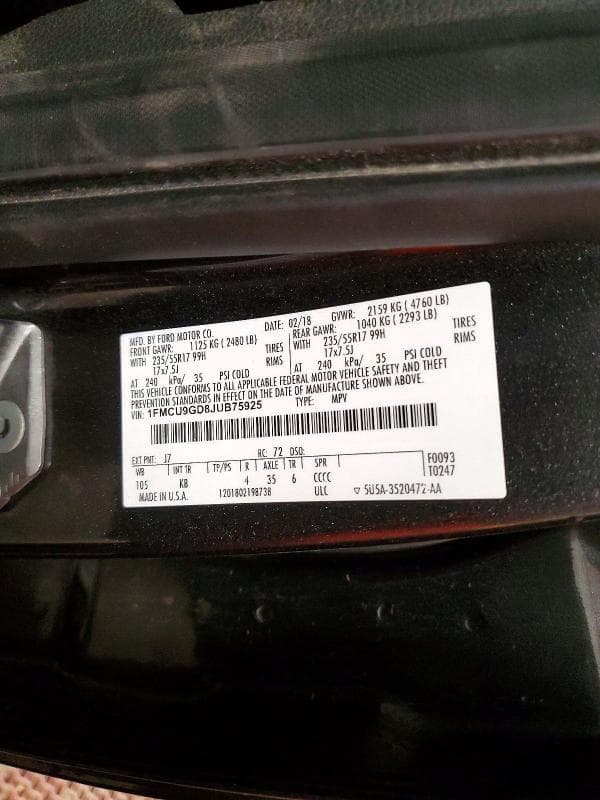 2018 FORD ESCAPE SE 14