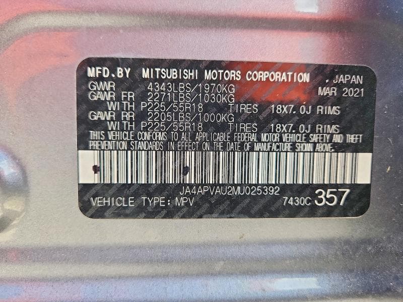 2021 MITSUBISHI OUTLANDER SPORT SE 14