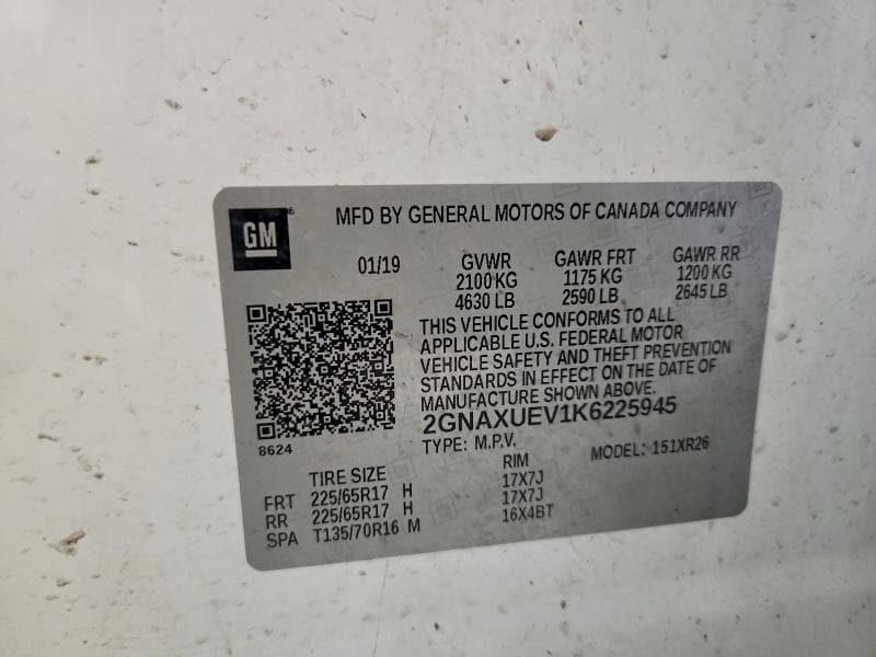 2019 CHEVROLET EQUINOX LT 13