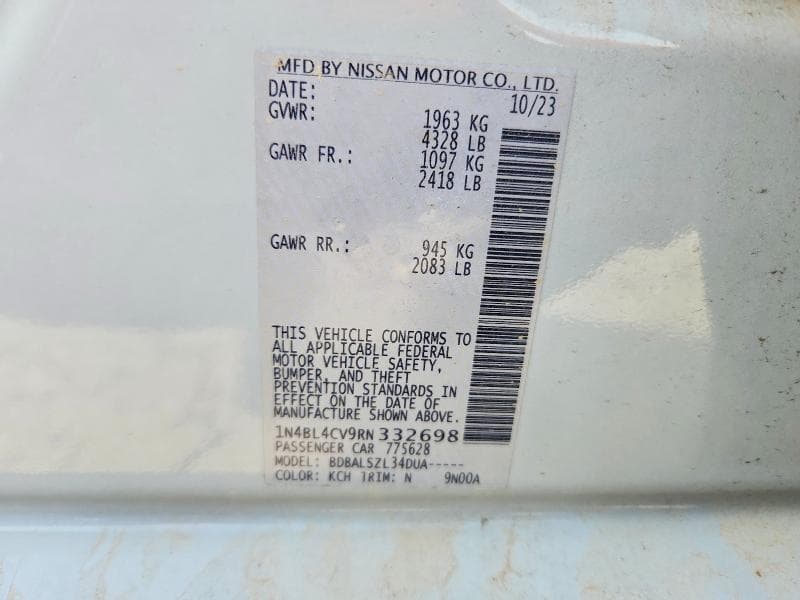 2024 NISSAN ALTIMA SR 13