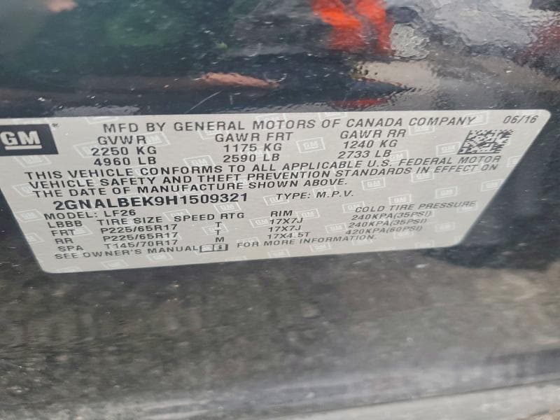 2017 CHEVROLET EQUINOX LS 13