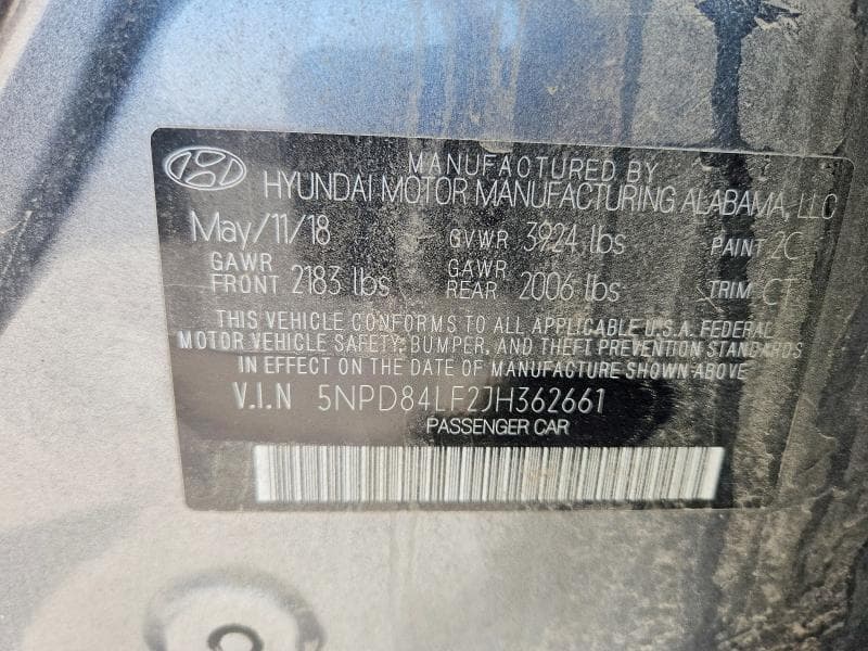 2018 HYUNDAI ELANTRA SEL 12