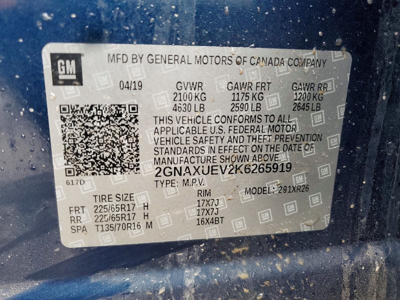2019 CHEVROLET EQUINOX LT 13