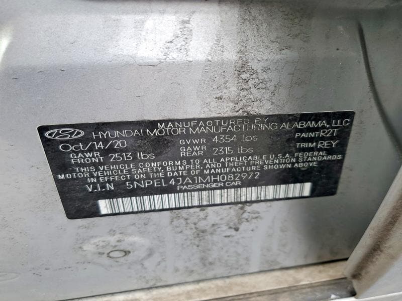 2021 HYUNDAI SONATA SEL 12