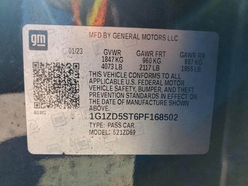 2023 CHEVROLET MALIBU LT 12