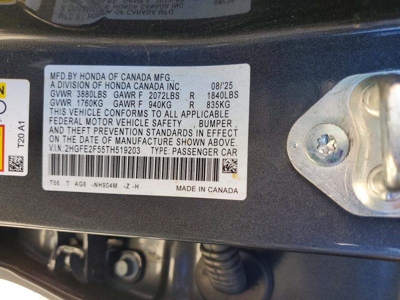 2026 HONDA CIVIC SPORT 12