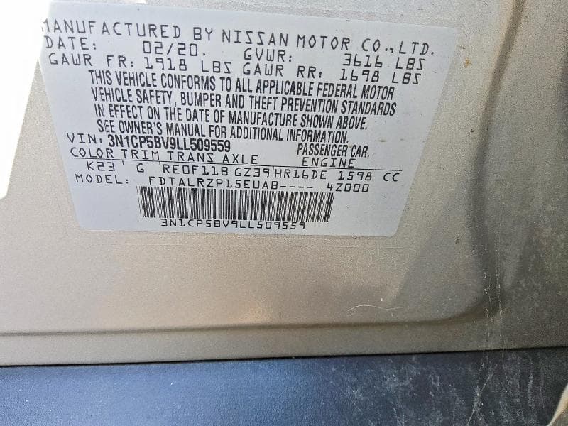 2020 NISSAN KICKS S 12