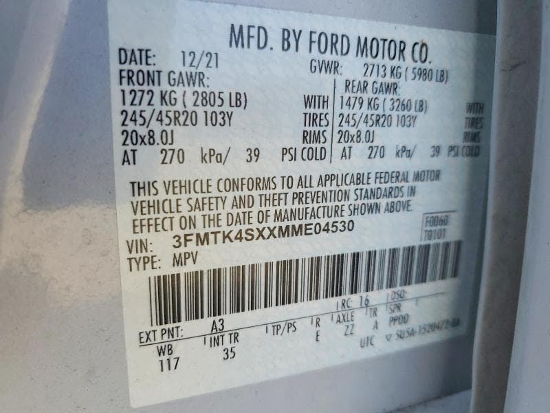 2021 FORD MUSTANG MACH-E GT 14