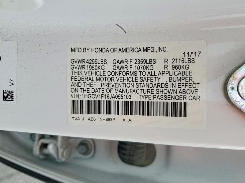 2018 HONDA ACCORD LX 12