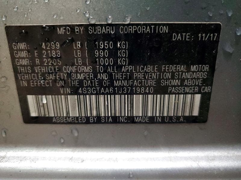 2018 SUBARU IMPREZA 12