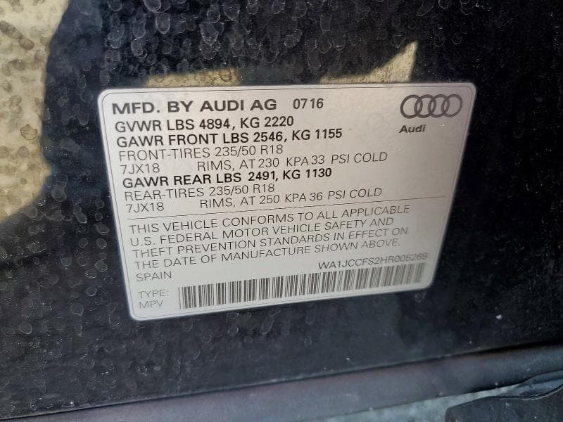 2017 AUDI Q3 PREMIUM PLUS 12