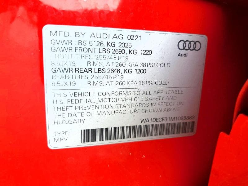 2021 AUDI Q3 PREMIUM S LINE 45 13