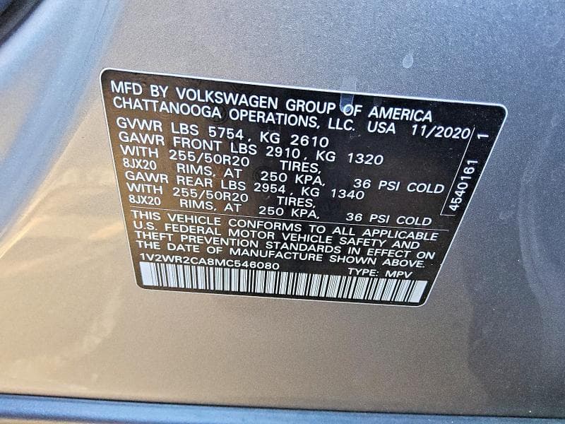 2021 VOLKSWAGEN ATLAS SE 13