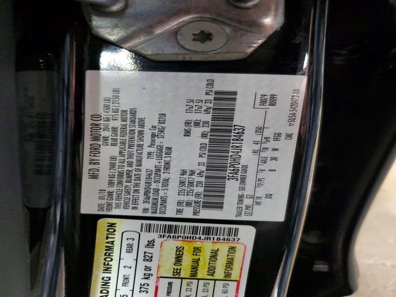 2018 FORD FUSION SE 12