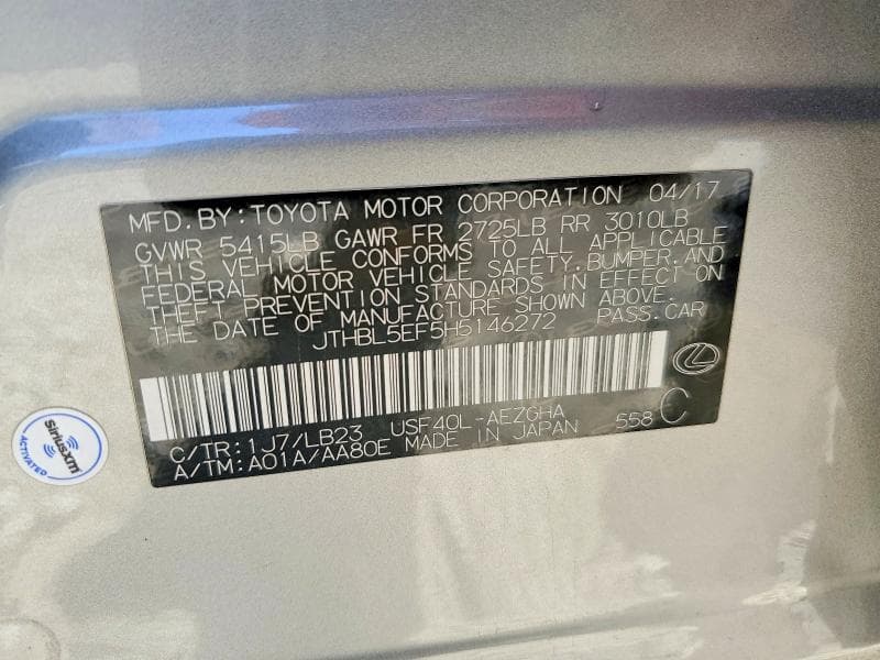 2017 LEXUS LS 460 BASE 13