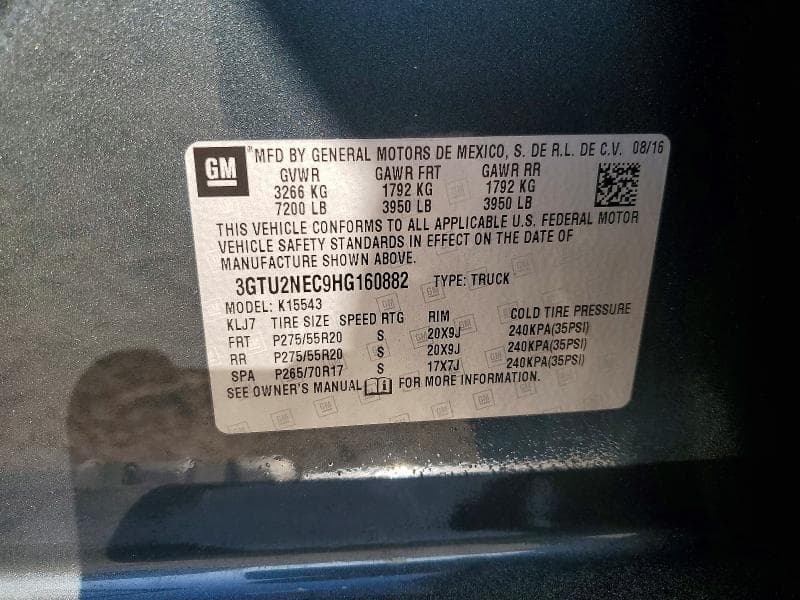 2017 GMC SIERRA K1500 SLT 12