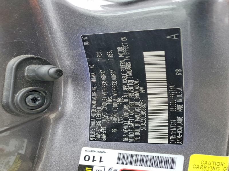 2017 TOYOTA SIENNA LE 8-PASSENGER 13