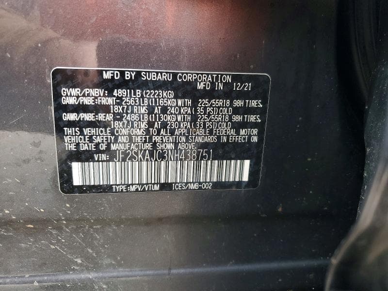 2022 SUBARU FORESTER SPORT 12