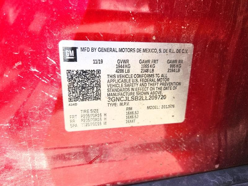 2020 CHEVROLET TRAX 1LT 13