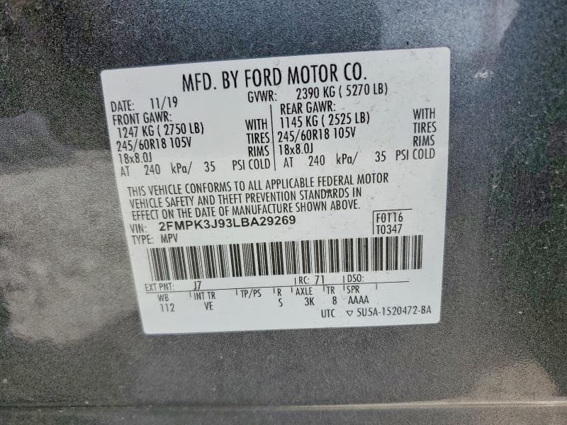 2020 FORD EDGE SEL 13