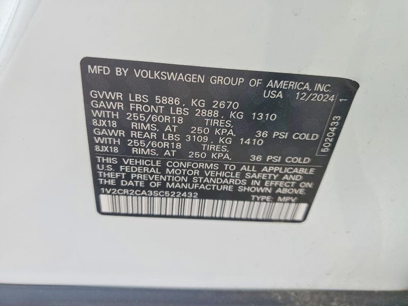 2025 VOLKSWAGEN ATLAS PEAK EDITION SE PEAK EDITION SE 14