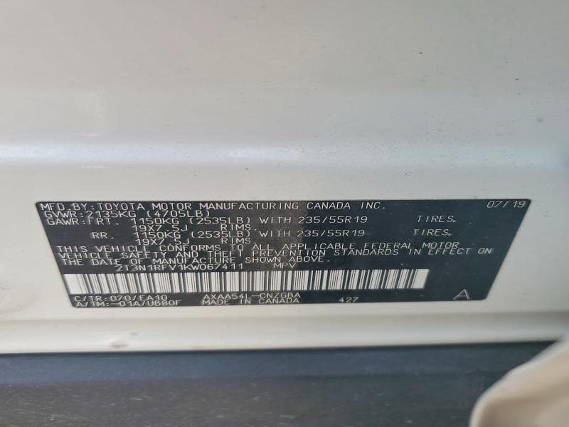 2019 TOYOTA RAV4 LIMITED 13