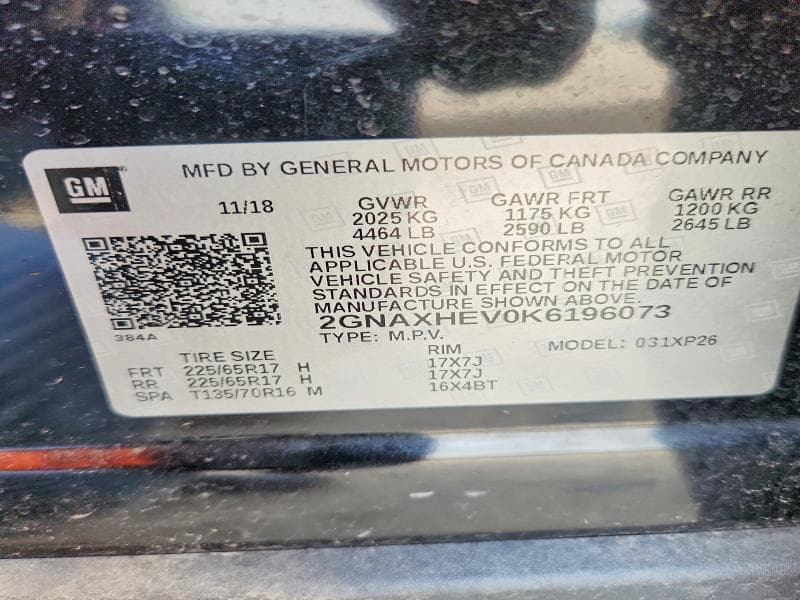 2019 CHEVROLET EQUINOX LS 14